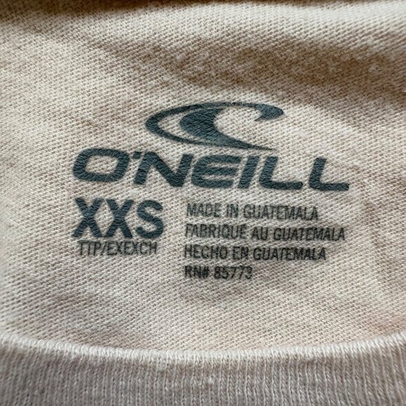 VTG ONeill Junior Women’s XXS Graphic Tee Surfboard & "Sea You Never" Beige Beac - Picture 4 of 6